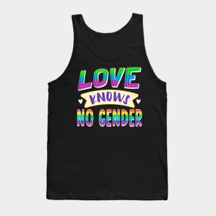 Love Knows No Gender LGBTQ Gay Pride Tank Top